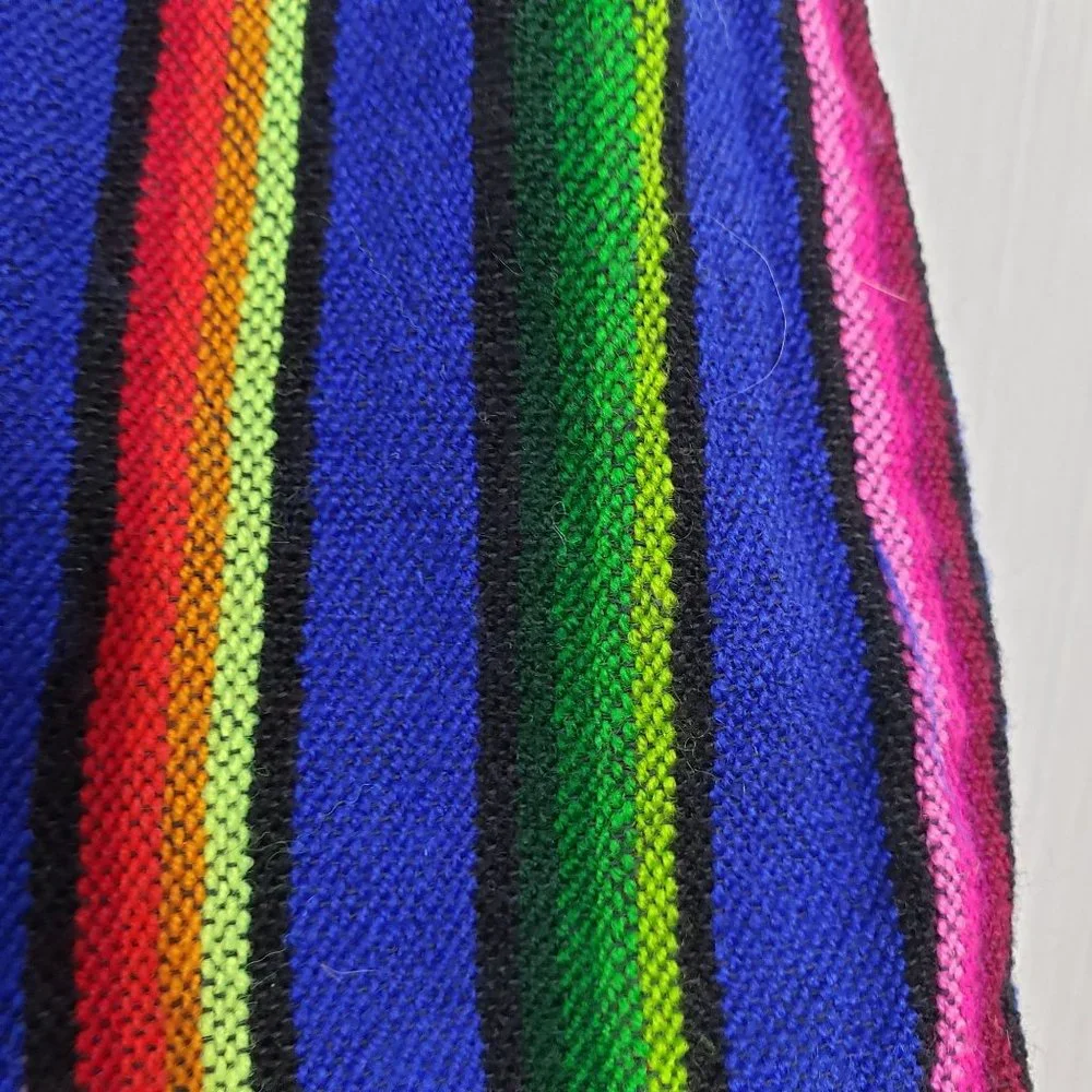 Elsa Ortiz handmade with embroidered front bib‎ wool blend jumper dress